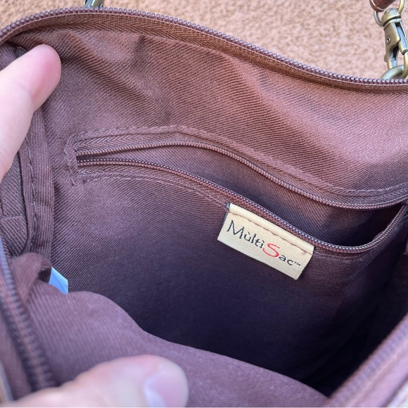🦞3/$30🦞 MultiSac | Brown Faux Leather Shoulder Crossbody Bag - Picture 9 of 12